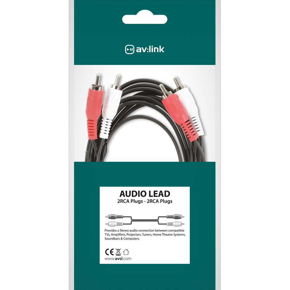 AV Link 2 x RCA Plugs to 2 x RCA Plugs 3m 2 AV Link 2 x RCA Plugs to 2 x RCA Plugs 3m