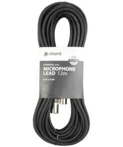 Chord XLR-XLR Balanced Microphone Cable 12m/40ft Black