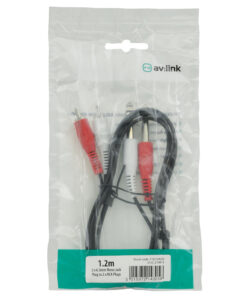 AV Link 2 x RCA Plugs to 2 x 6.3mm (1/4") Mono Jack Plugs 1.2m