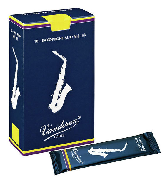 Vandoren Eb Alto Saxophone Traditional Reeds (10 Pack) 3 Vandoren Eb Alto Saxophone Traditional Reeds (10 Pack)