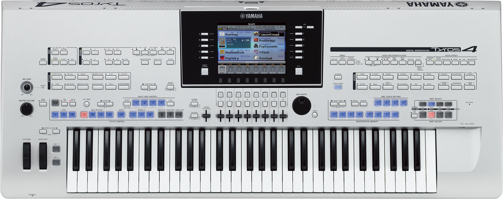 Yamaha Tyros 4 61 Key Digital Arranger Workstation Keyboard Inc MS04 Speaker System & L-7S Stand 6 Yamaha Tyros 4 61 Key Digital Arranger Workstation Keyboard Inc MS04 Speaker System & L-7S Stand - Image 4