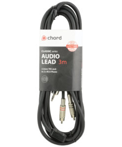 Citronic/Chord 3.5mm Stereo Mini Jack to 2 x RCA Plugs 3m
