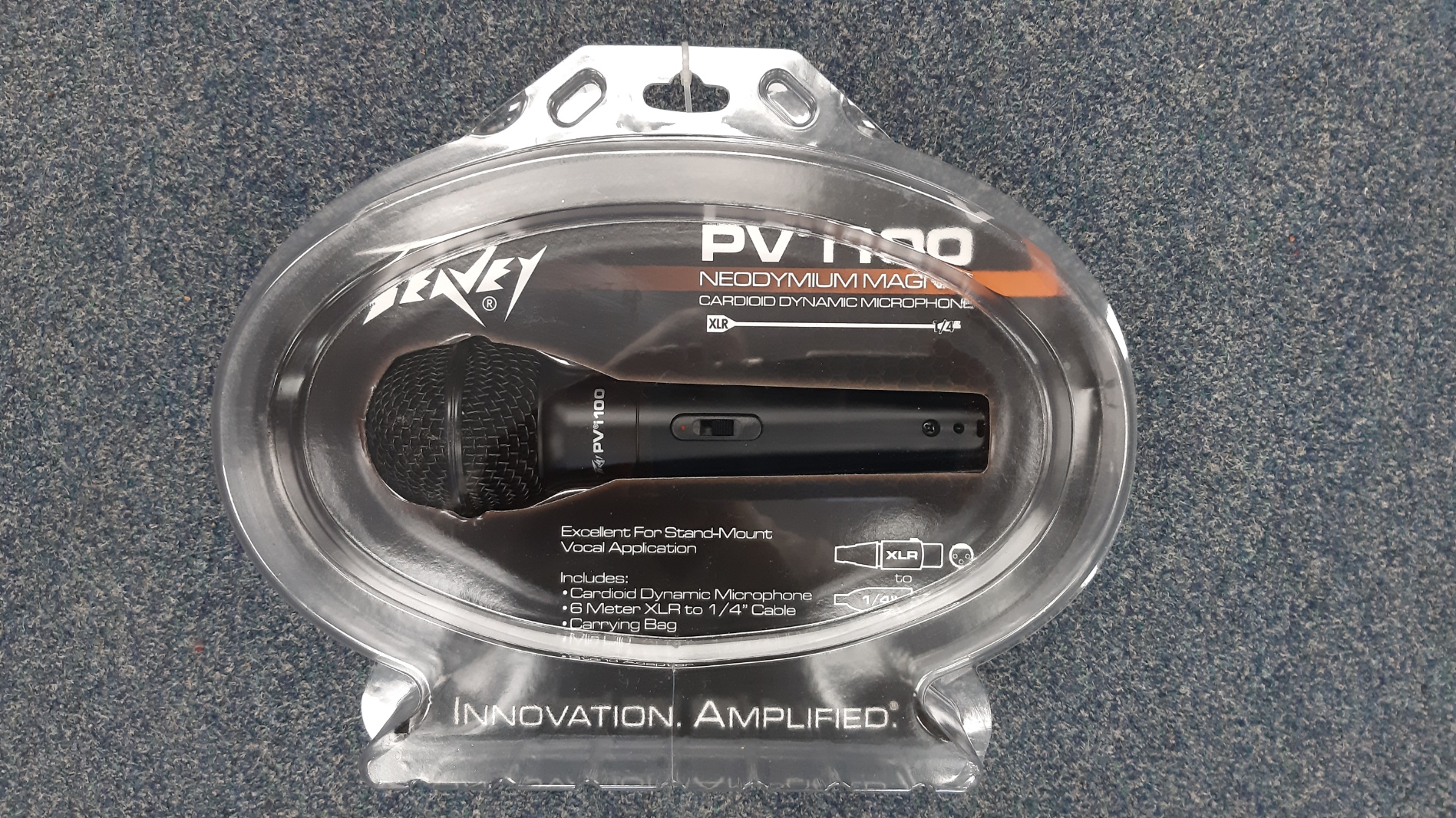 Peavey PVi 100 Dynamic Microphone XLR-6.3mm (1/4") Jack Cable Pack 3 Peavey PVi 100 Dynamic Microphone XLR-6.3mm (1/4") Jack Cable Pack