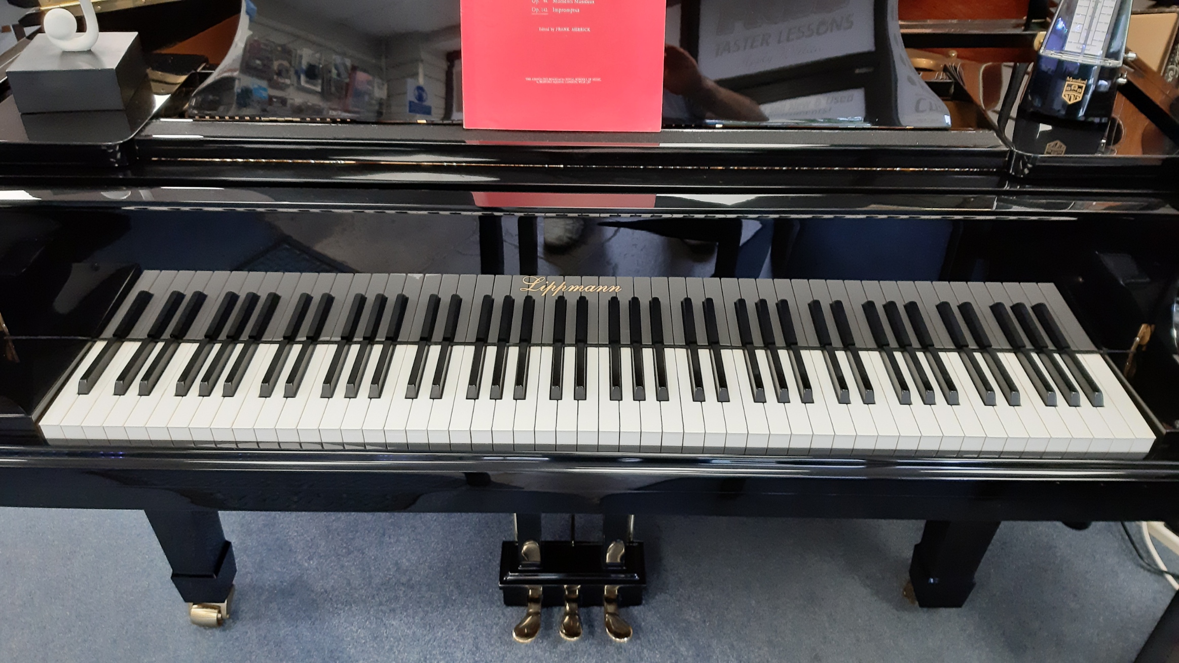 Lippmann Baby Grand Piano Highly Polished Black inc Height Adjustable Stool 4 Lippmann Baby Grand Piano Highly Polished Black inc Height Adjustable Stool - Image 2