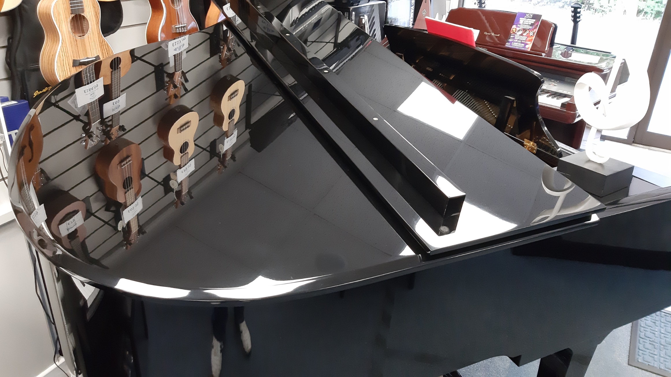 Lippmann Baby Grand Piano Highly Polished Black inc Height Adjustable Stool 6 Lippmann Baby Grand Piano Highly Polished Black inc Height Adjustable Stool - Image 4