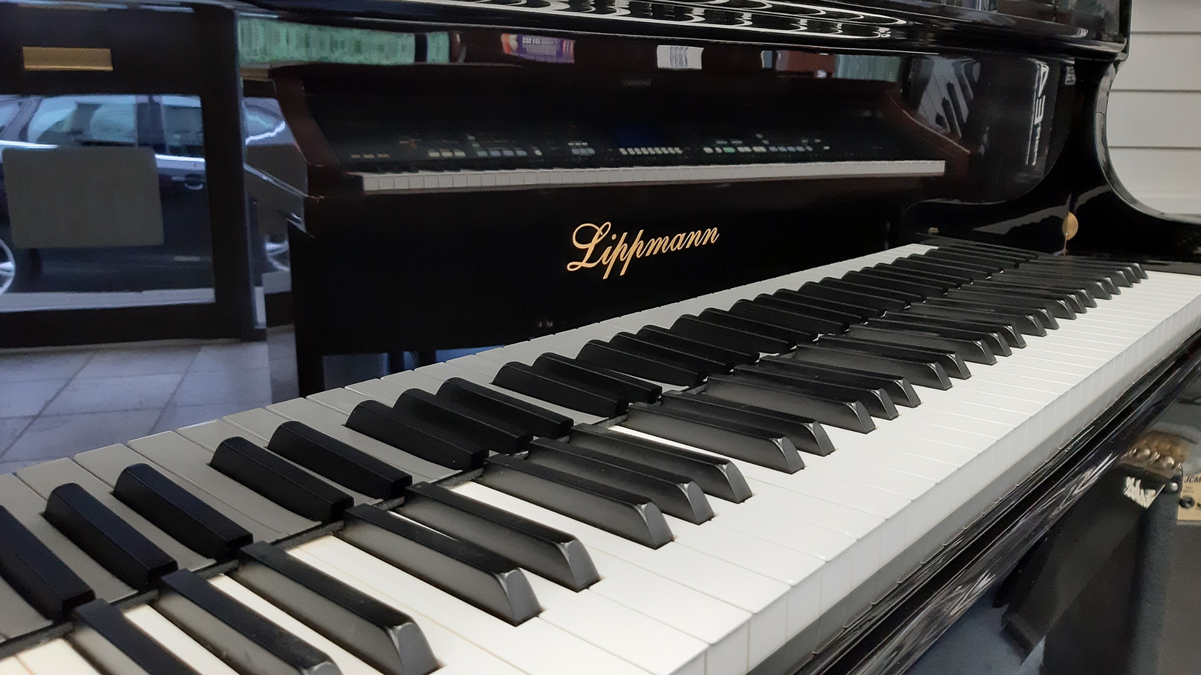 Lippmann Baby Grand Piano Highly Polished Black inc Height Adjustable Stool 5 Lippmann Baby Grand Piano Highly Polished Black inc Height Adjustable Stool - Image 3