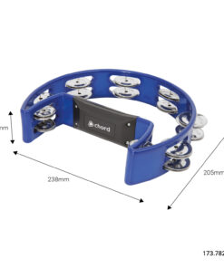 Alternative view of Chord Single D-Shape Tambourine Blue