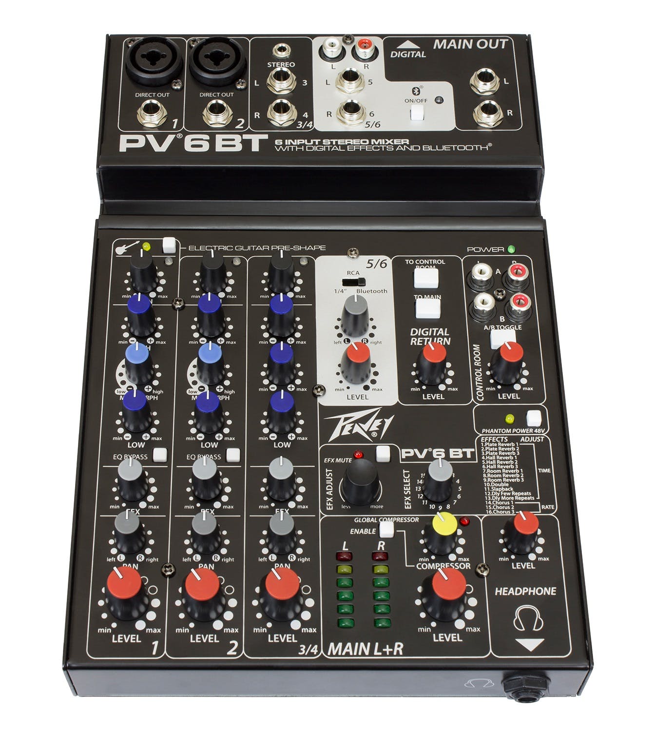 Peavey PV6 BT Mixer With Bluetooth 4 Peavey PV6 BT Mixer With Bluetooth - Image 2