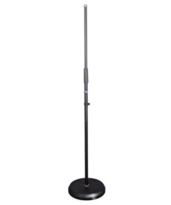 TGI Microphone Straight Stand Round Heavy Base Black