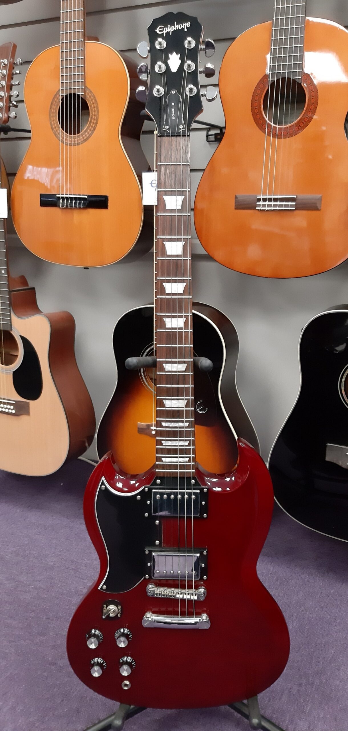 Epiphone SG Standard Electric Guitar, Left Handed, Cherry Red 5 Epiphone SG Standard Electric Guitar, Left Handed, Cherry Red - Image 3