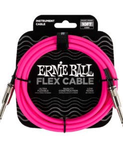 Ernie Ball Flex Instrument/Guitar Cable 10ft/3m Pink