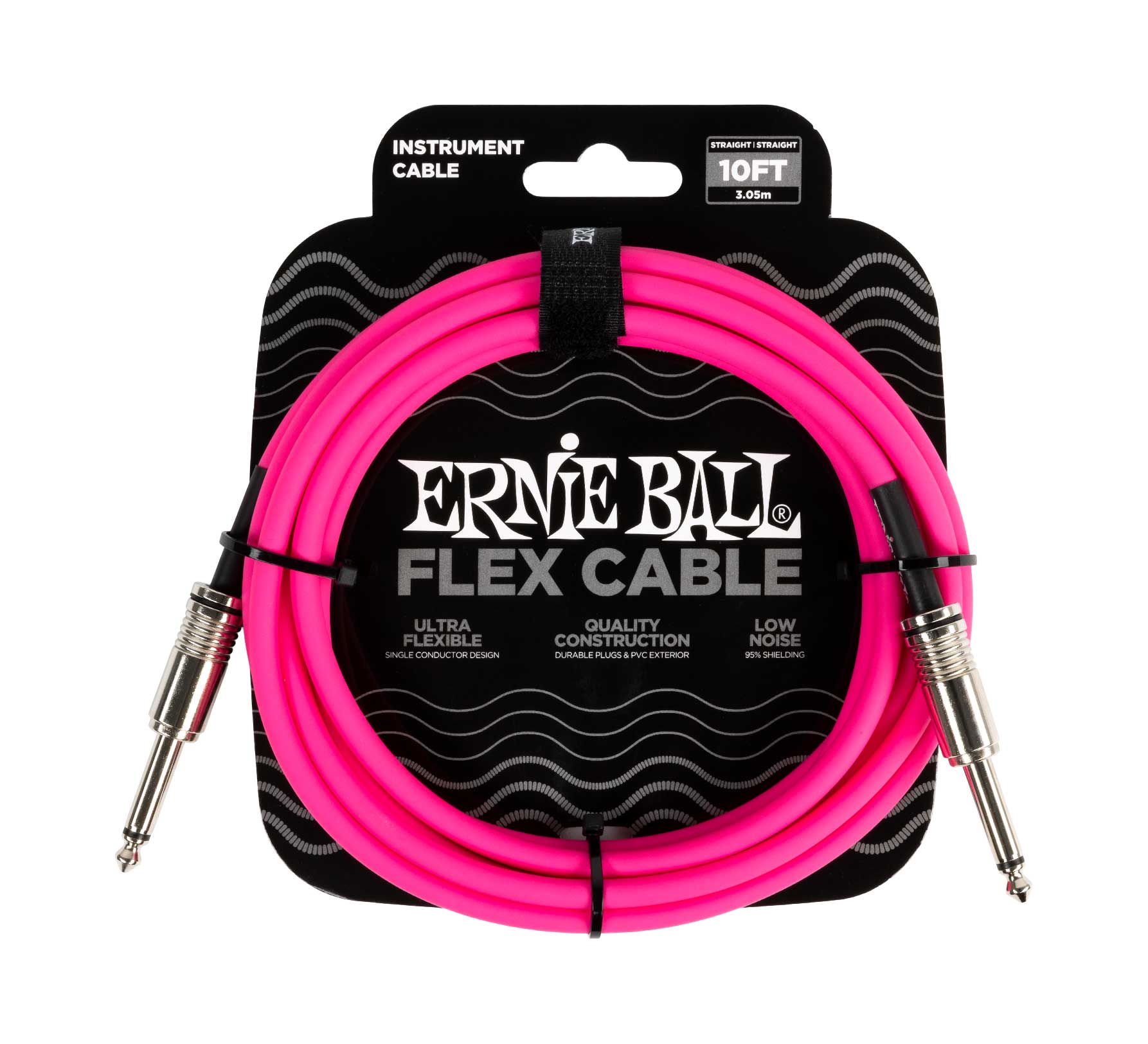 Ernie Ball Flex Instrument/Guitar Cable 10ft/3m Pink 3 Ernie Ball Flex Instrument/Guitar Cable 10ft/3m Pink