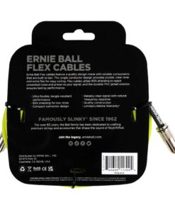 Alternative view of Ernie Ball Flex Instrument/Guitar Cable 10ft/3m Green