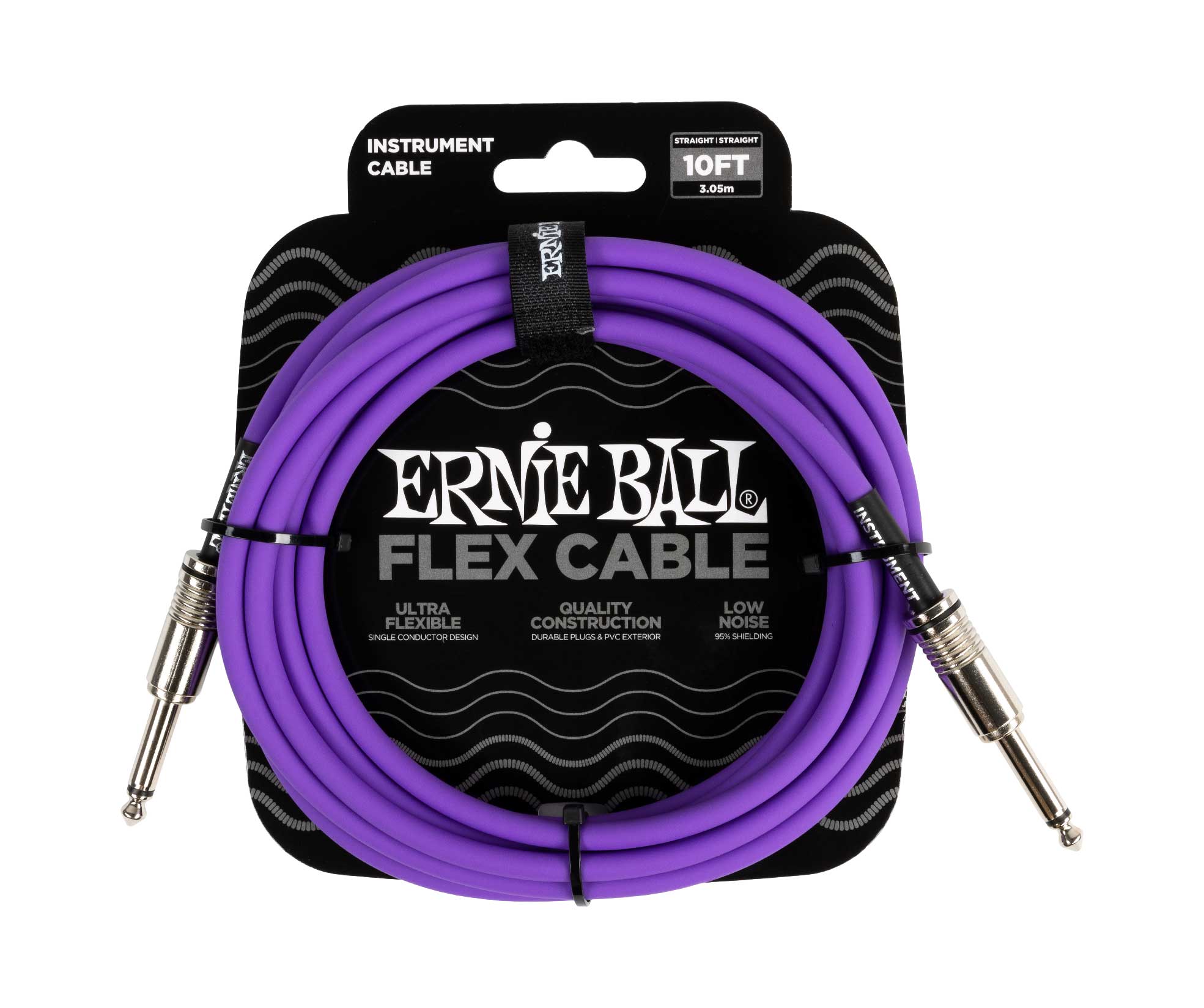 Ernie Ball Flex Instrument/Guitar Cable 10ft/3m Purple 3 Ernie Ball Flex Instrument/Guitar Cable 10ft/3m Purple