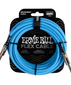 Ernie Ball Flex Instrument/Guitar Cable 20ft/6m Blue