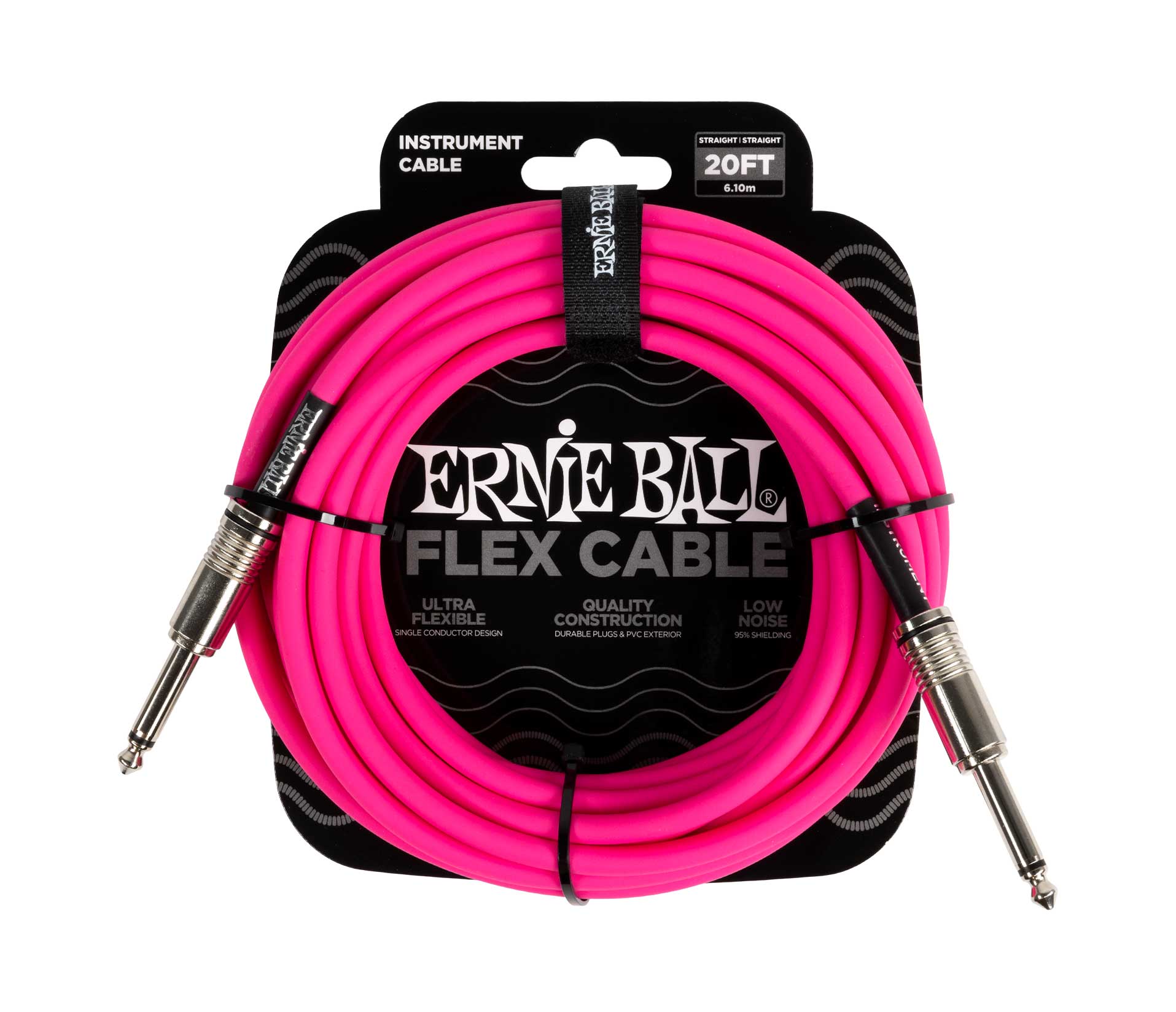 Ernie Ball Flex Instrument/Guitar Cable 20ft/6m Pink 3 Ernie Ball Flex Instrument/Guitar Cable 20ft/6m Pink