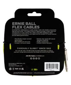 Alternative view of Ernie Ball Flex Instrument/Guitar Cable 20ft/6m Green