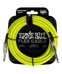 Ernie Ball Flex Instrument/Guitar Cable 20ft/6m Green