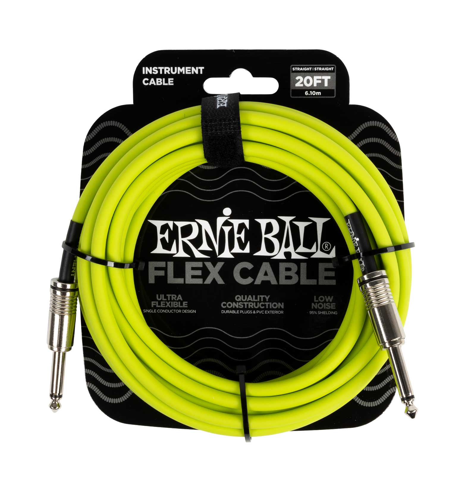 Ernie Ball Flex Instrument/Guitar Cable 20ft/6m Green 3 Ernie Ball Flex Instrument/Guitar Cable 20ft/6m Green