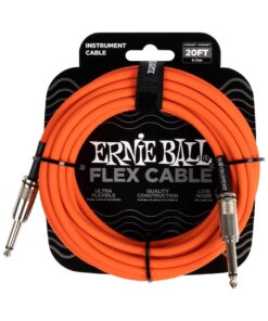Ernie Ball Flex Instrument/Guitar Cable 20ft/6m Orange
