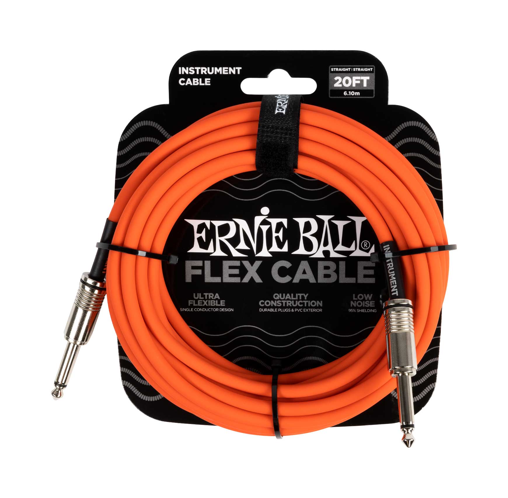 Ernie Ball Flex Instrument/Guitar Cable 20ft/6m Orange 3 Ernie Ball Flex Instrument/Guitar Cable 20ft/6m Orange