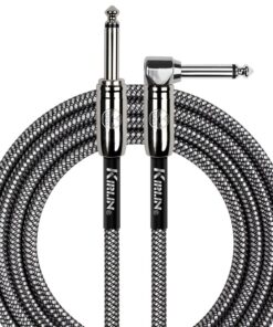 Alternative view of Kirlin Fabric Instrument/Guitar Cable 10ft/3m Straight-Angle Black