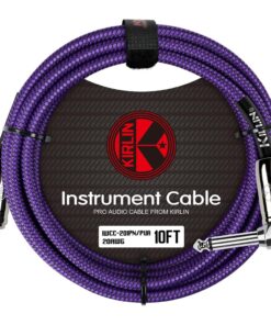 Kirlin Fabric Instrument/Guitar Cable 10ft/3m Straight-Angle Purple