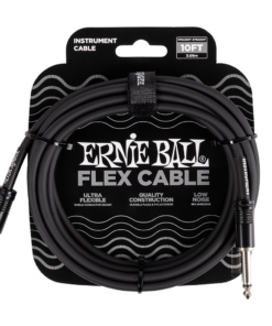 Ernie Ball Flex Instrument/Guitar Cable 10ft/3m Black