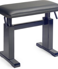 Stagg Hydraulic Keyboard/Piano Bench Matt Black With Leather Top