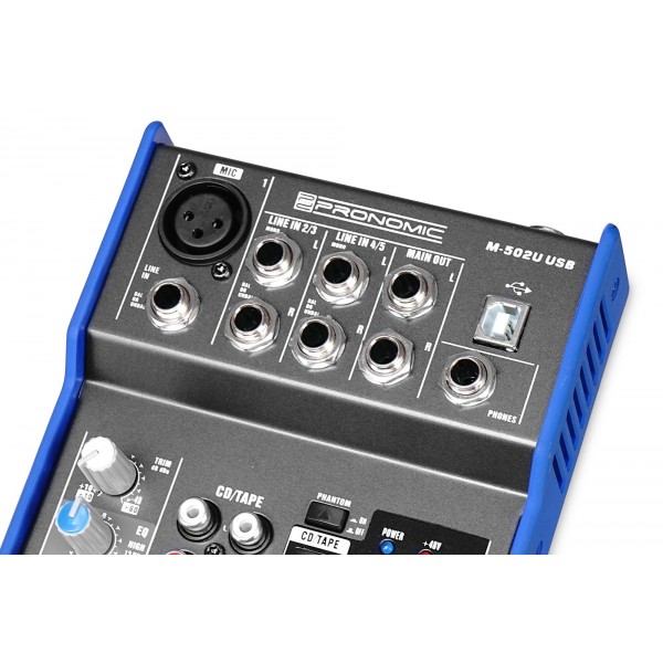 Pronomic M-502U 5 Channel USB Compact Mixer 5 Pronomic M-502U 5 Channel USB Compact Mixer - Image 3