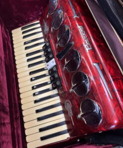 Parrot Polifonico 120 Bass 41 Treble Accordion Pearl Red inc Case