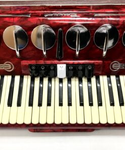 Parrot Polifonico 120 Bass 41 Treble Accordion Pearl Red inc Case - Image 3