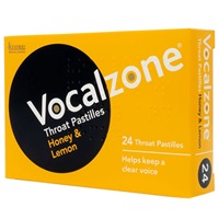 Vocalzone Throat Pastilles Honey & Lemon