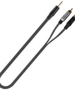 QuikLok 'JUST' 3.5mm Stereo Mini Jack to 2 x Phono (RCA) Plugs 6.5ft/2m Black - Image 3