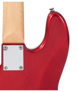 Vintage VJ74 Reissued Jazz Electric Bass Guitar Candy Apple Red - Image 6