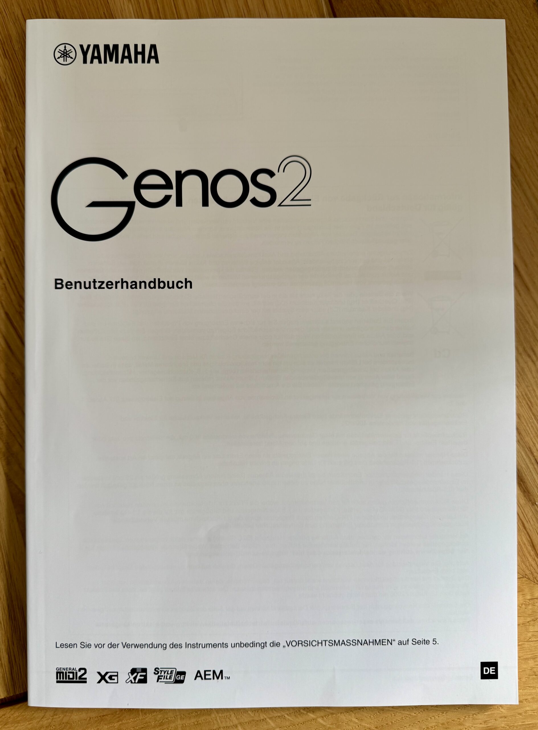 Yamaha Genos 2 Original Owners Manual/Benutzerhandbuch (German Language) 3 Yamaha Genos 2 Original Owners Manual/Benutzerhandbuch (German Language)