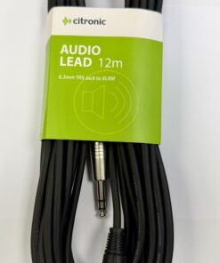 Citronic 6.3mm (1/4") Stereo (TRS) Jack Plug to XLR Male Plug 12m