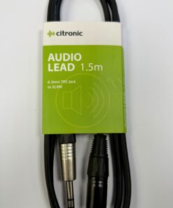 Citronic 6.3mm (1/4") Stereo (TRS) Jack Plug to XLR Male Plug 1.5m