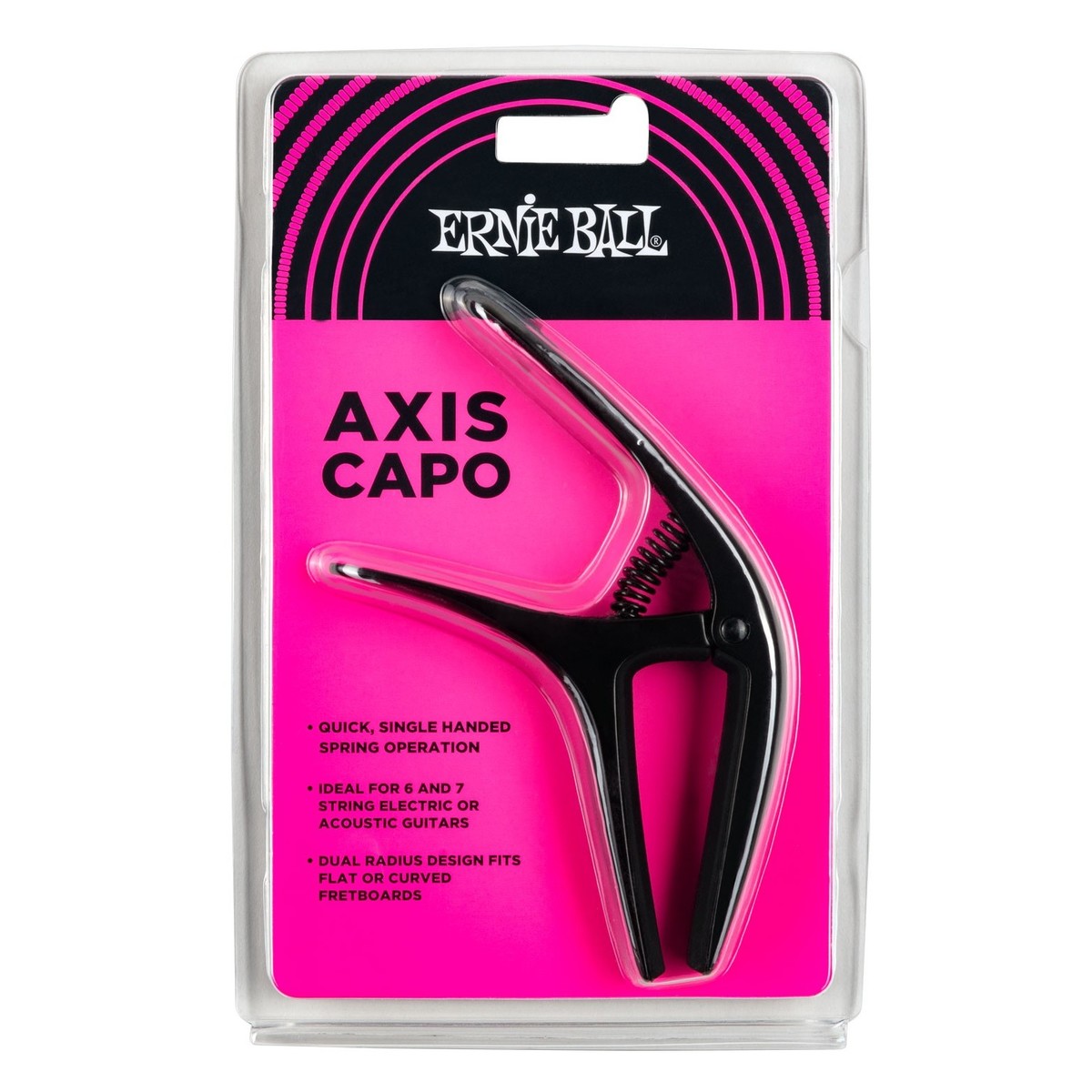 Ernie Ball Axis Capo Black 4 Ernie Ball Axis Capo Black - Image 2