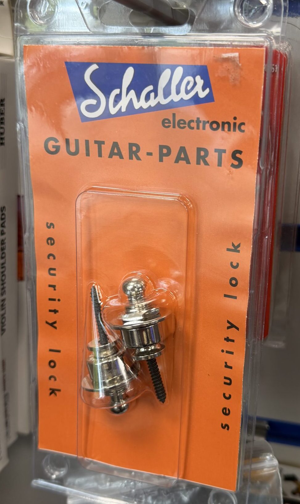 Schaller Original Security Strap Lock Set Nickel 2 Schaller Original Security Strap Lock Set Nickel