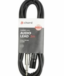 Citronic XLR Male - TRS 6.3mm (1/4") Jack Audio Cable 3m/10ft Black