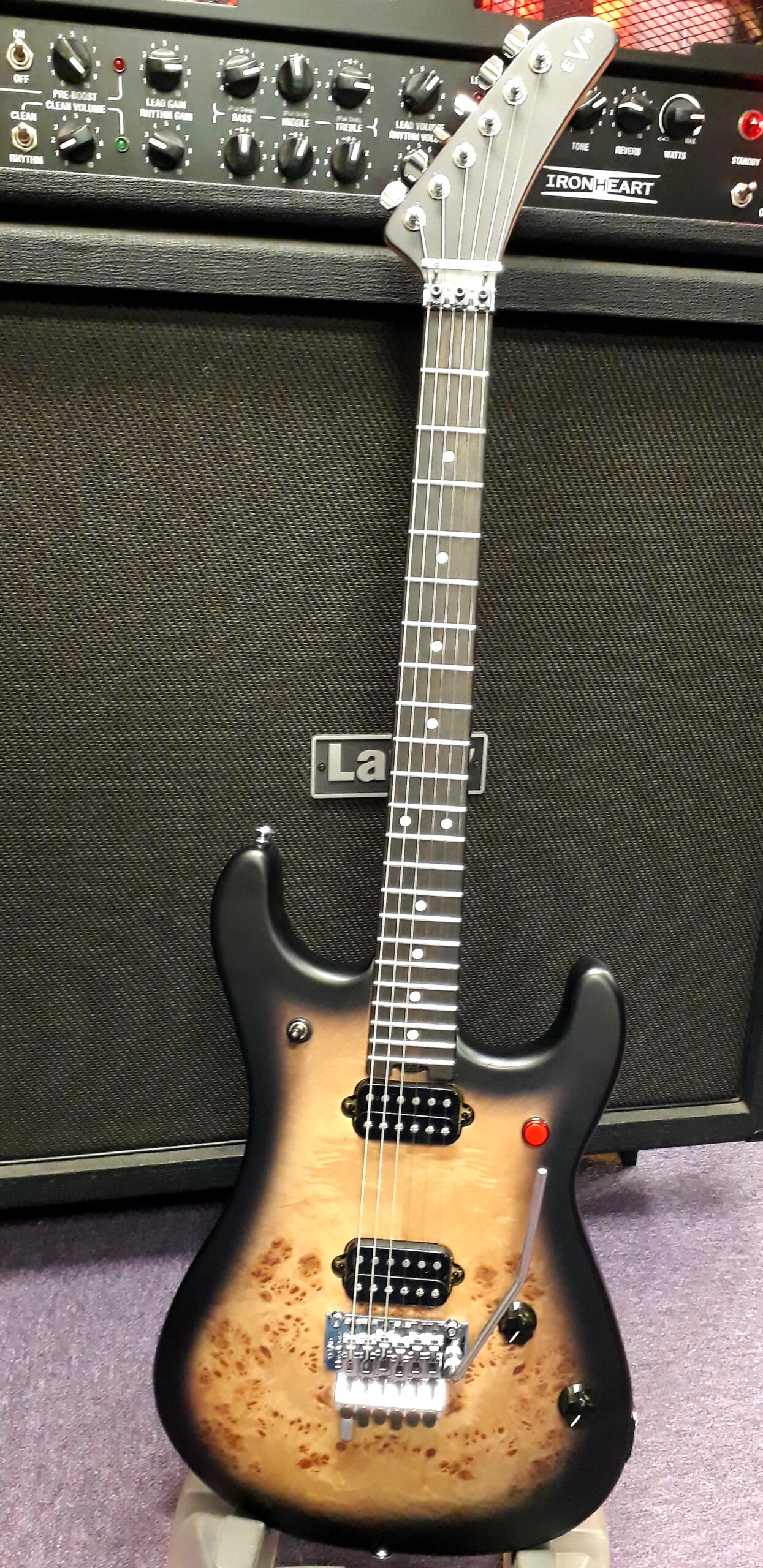 EVH 5150 Deluxe Electric Guitar Black Poplar Burl inc Gig Bag 4 EVH 5150 Deluxe Electric Guitar Black Poplar Burl inc Gig Bag - Image 2