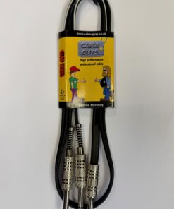 Cable Guys 'Y' Splitter Cable 2x 6.3mm Mono Jack to 6.3mm Stereo Jack 1m