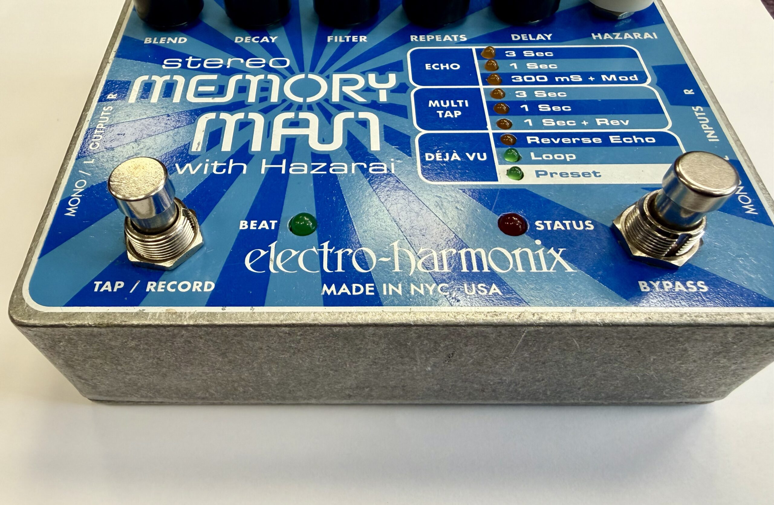 Electro Harmonix Stereo Memory Man with Hazarai Effects Pedal 5 Electro Harmonix Stereo Memory Man with Hazarai Effects Pedal - Image 3