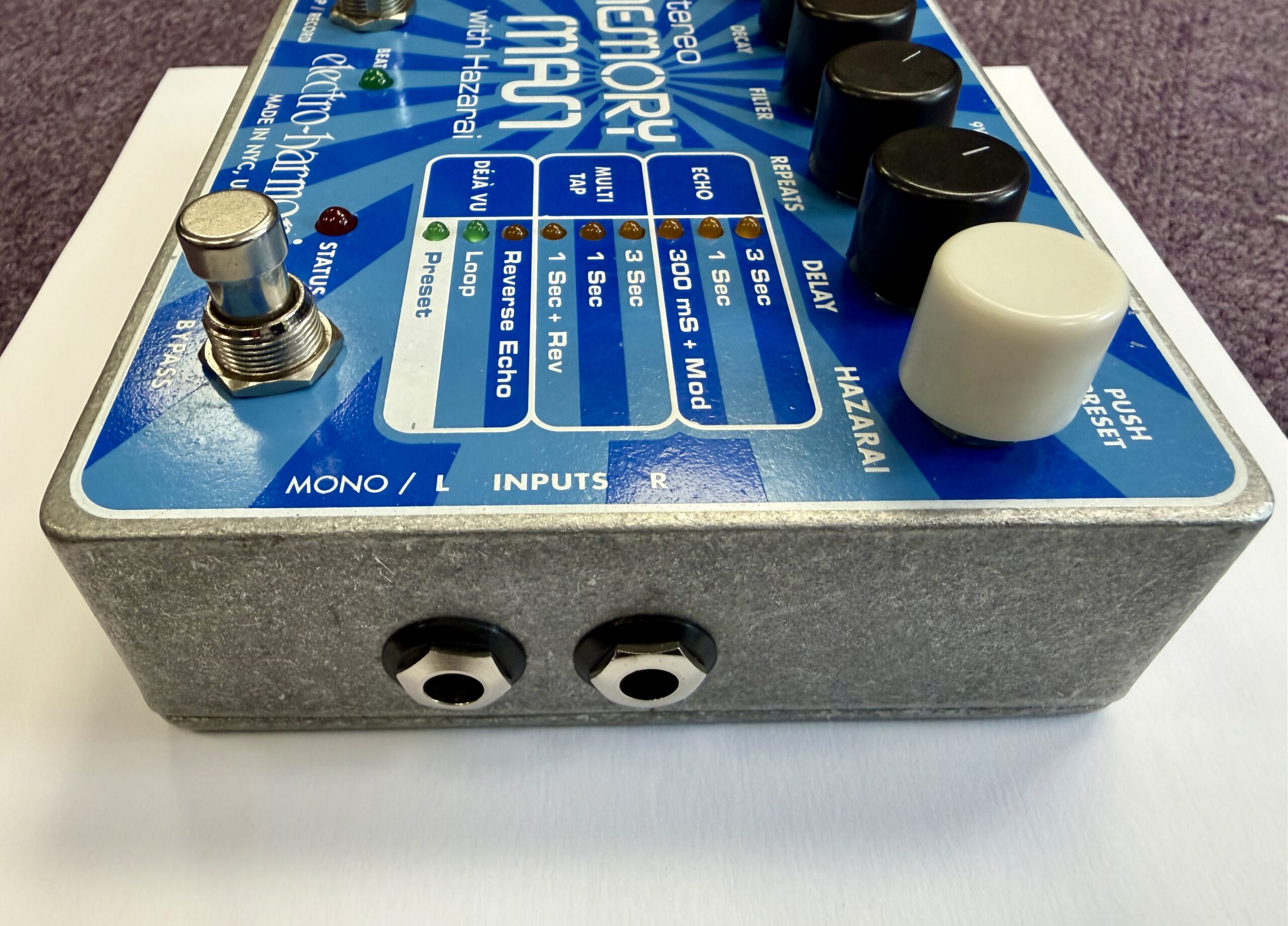 Electro Harmonix Stereo Memory Man with Hazarai Effects Pedal 7 Electro Harmonix Stereo Memory Man with Hazarai Effects Pedal - Image 5