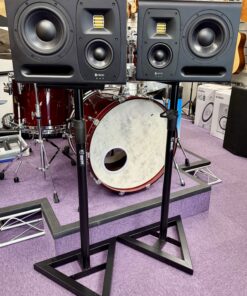 HEDD Audio Type 20 Mk2 High Quality Active Studio Monitors inc Adam Hall Adjustable Height Stands (Pair) Black