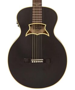 Alternative view of Vintage 'Raven' Paul Brett Electro-Acoustic Guitar Satin Black (VRA900EA)